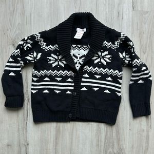 Toddler 18-24 month black and white Joe Fresh sweater.